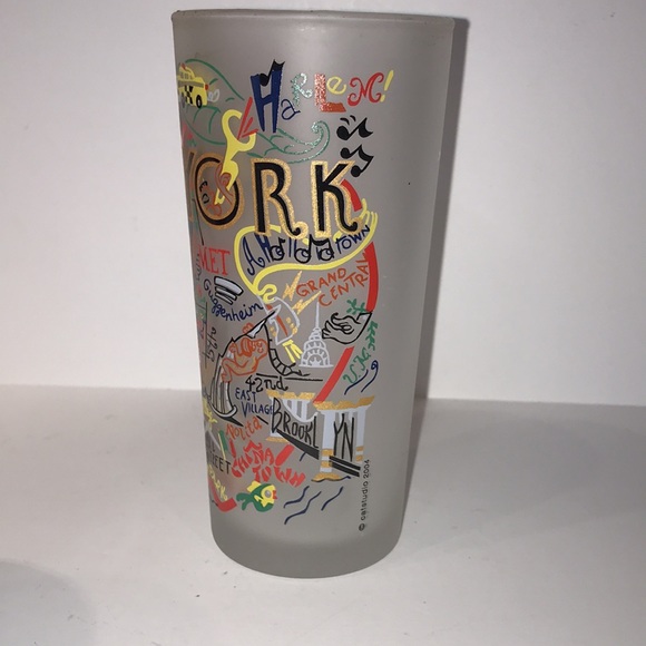 Cat studio highball glass New York good used condition wonderful graphics 2004 - Picture 3 of 6